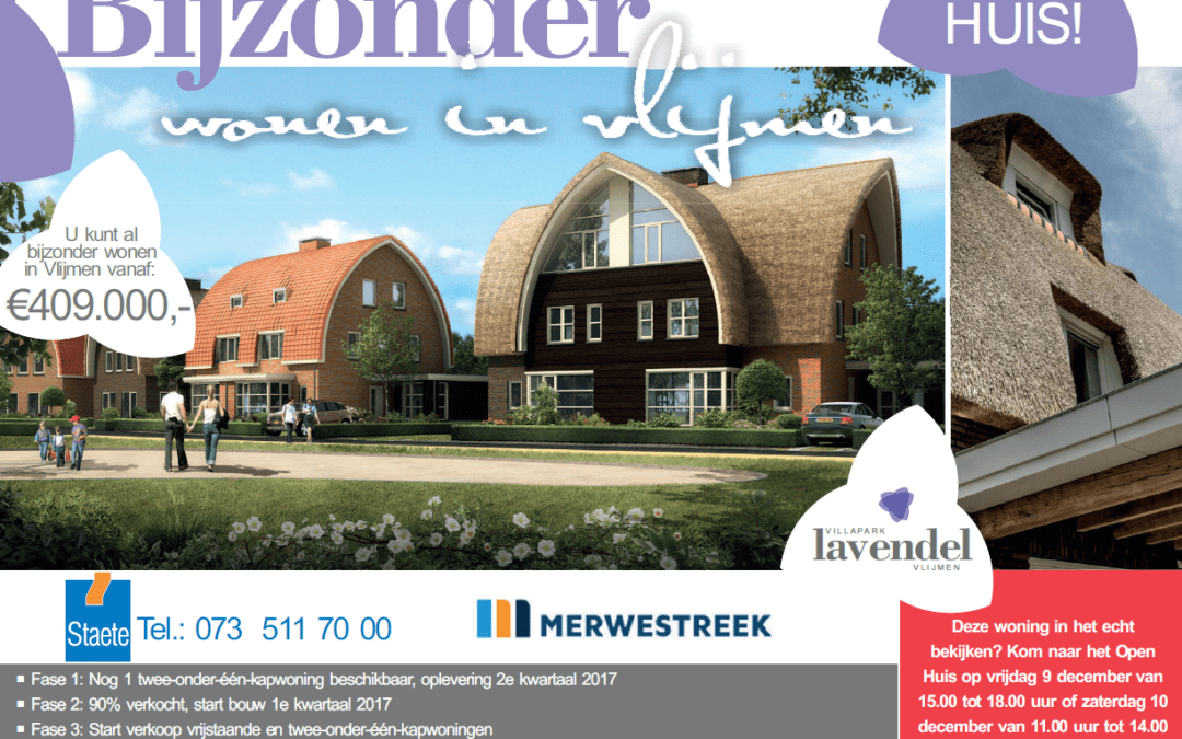 9 december: Open Huis villapark Lavendel