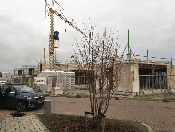 Voortgang van de bouw van de woningen op het project Sedum in Gorinchem