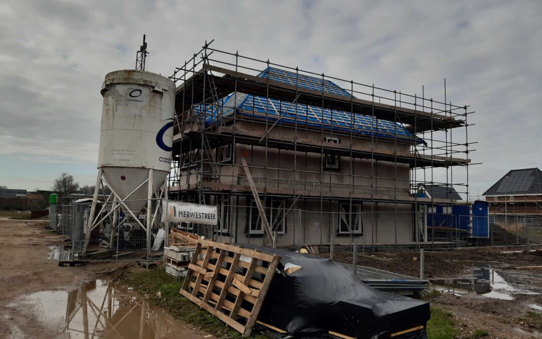 Bouw 3e woning Land van Matena in Papendrecht in volle gang