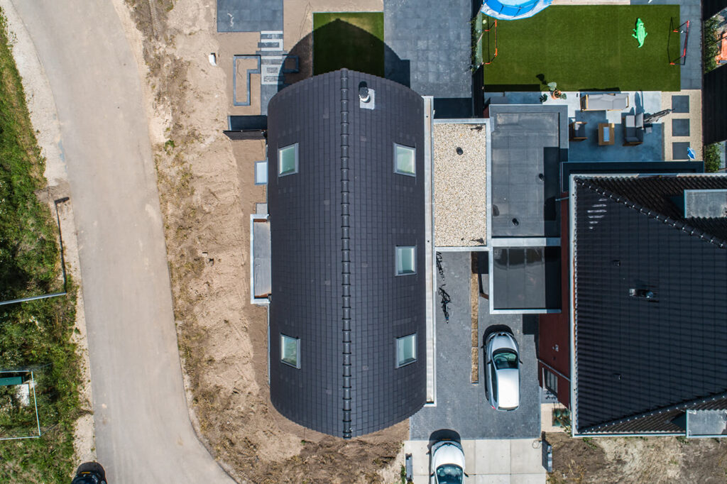 Nieuwbouwwoning Papendrecht vanuit lucht